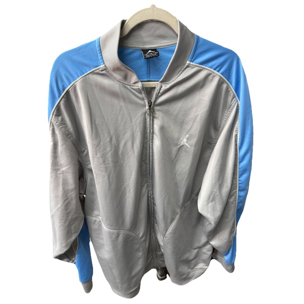 Nike Vintage Y2K Jordan Jumpman Men's XL Full Zip Track Jacket Lite Blue